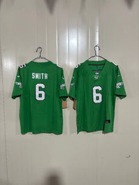 Philadelphia Eagles 25/26 Smith #6 Green NFL Game Kids Jersey