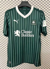 Plymouth 26/27 Dark Green/White Pinstripes Home Jersey