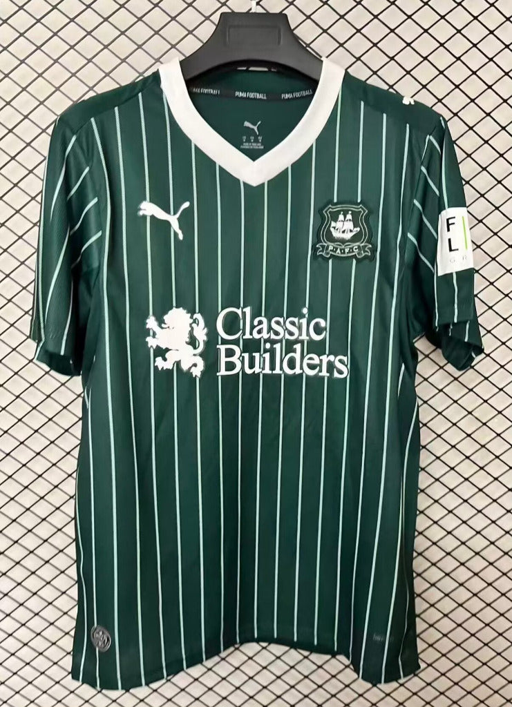 Plymouth 26/27 Dark Green/White Pinstripes Home Jersey