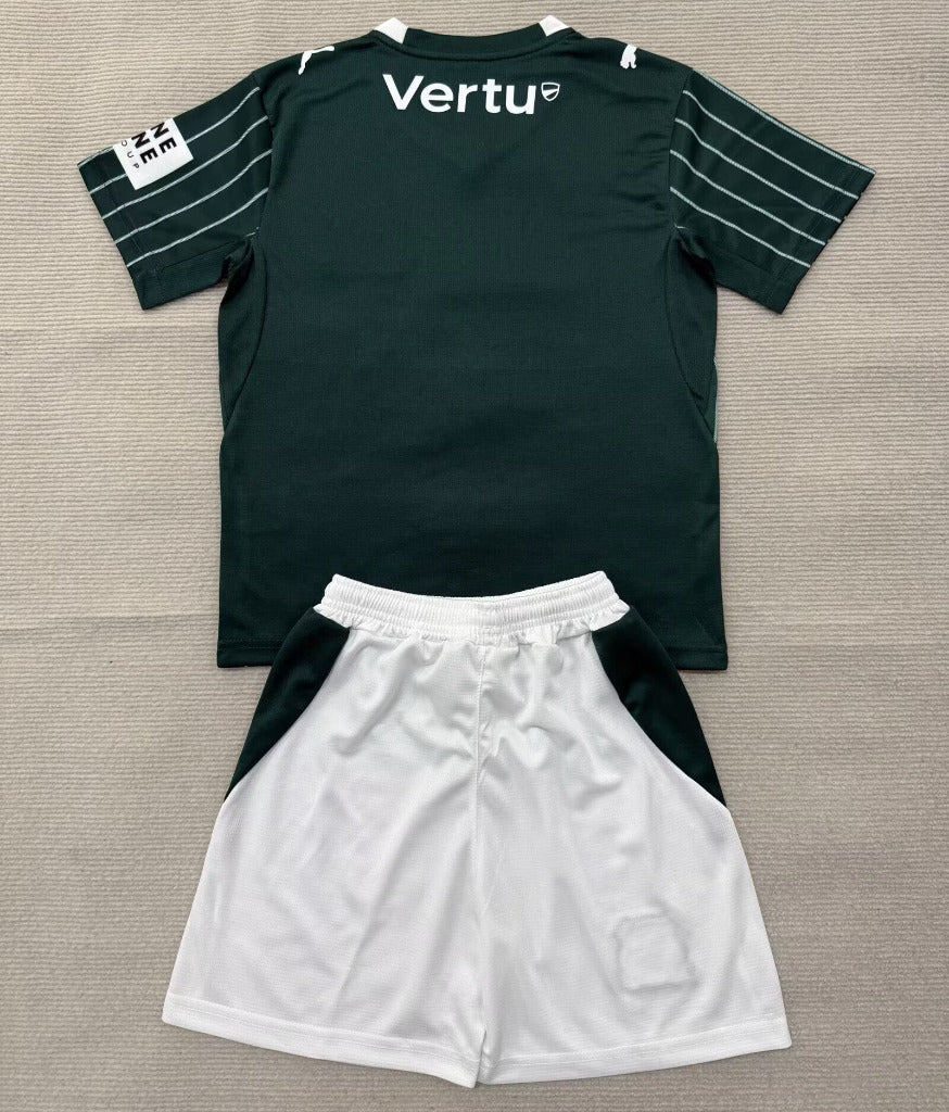 Plymouth 26/27 Dark Green/White Pinstripes Home Kids Jersey Set
