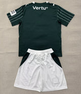 Plymouth 26/27 Dark Green/White Pinstripes Home Kids Jersey Set