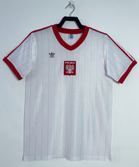 Poland 1982 Vintage Retro White Home Jersey