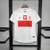 Poland 2012 Vintage Retro White Home Jersey