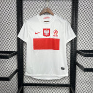 Poland 2012 Vintage Retro White Home Jersey
