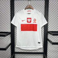 Poland 2012 Vintage Retro White Home Jersey