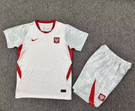 Poland 2026 World Cup White/Red Home Kids Jersey Set