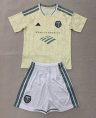 Portland 26/27 Yellow/Grey Away Kids Jersey Set