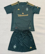 Portland Timbers 25/26 Green Home Kids Jersey Set