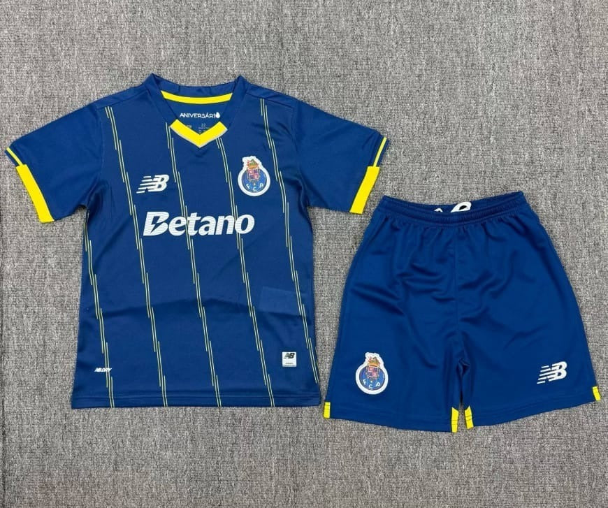 Porto 25/26 Blue/Yellow Fourth Kids Jersey Set