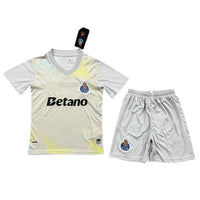Porto 26/27 Gray/Yellow Goalkeeper Kids Jersey Set