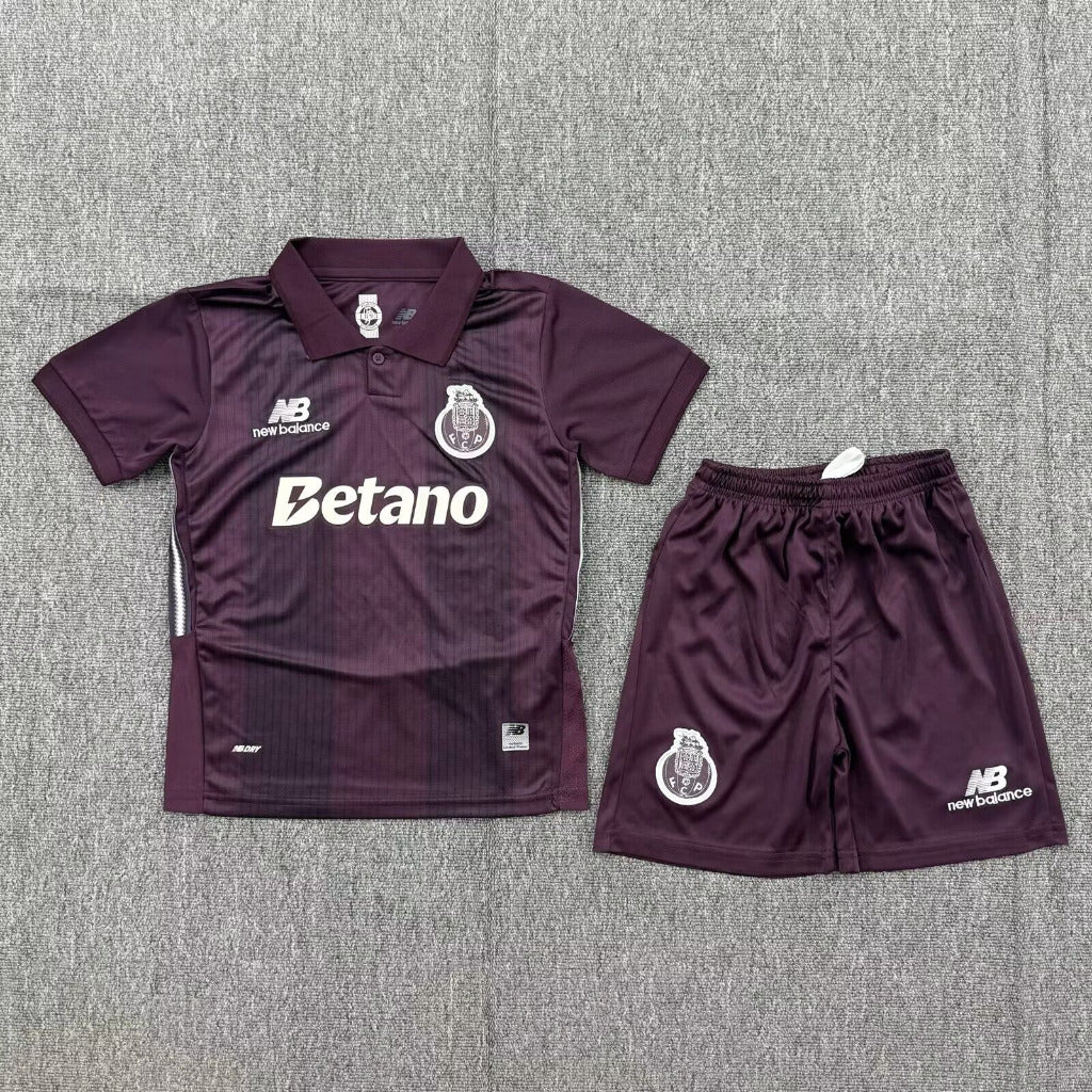Porto 26/27 Rich Ruby Away Kids Jersey Set