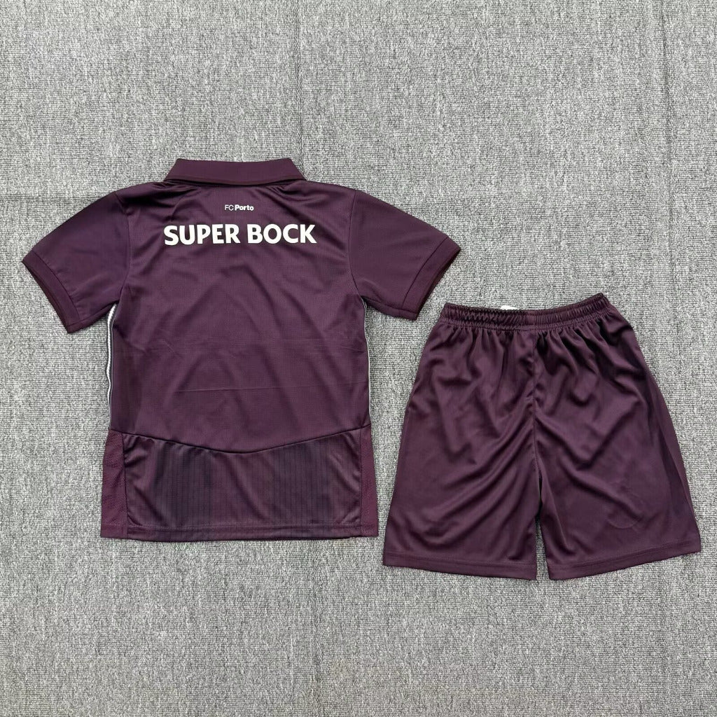 Porto 26/27 Rich Ruby Away Kids Jersey Set
