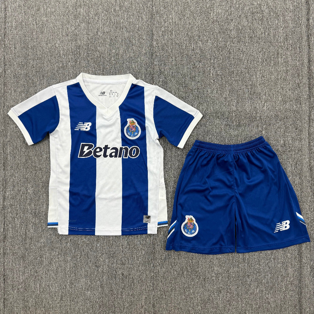 Porto 26/27 White/Blue Home Kids Jersey Set