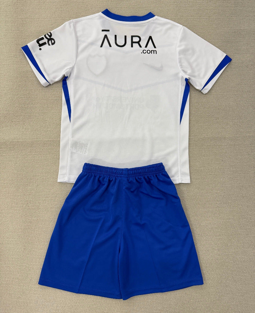 Portsmouth 25/26 White/Blue Away Kids Jersey Set
