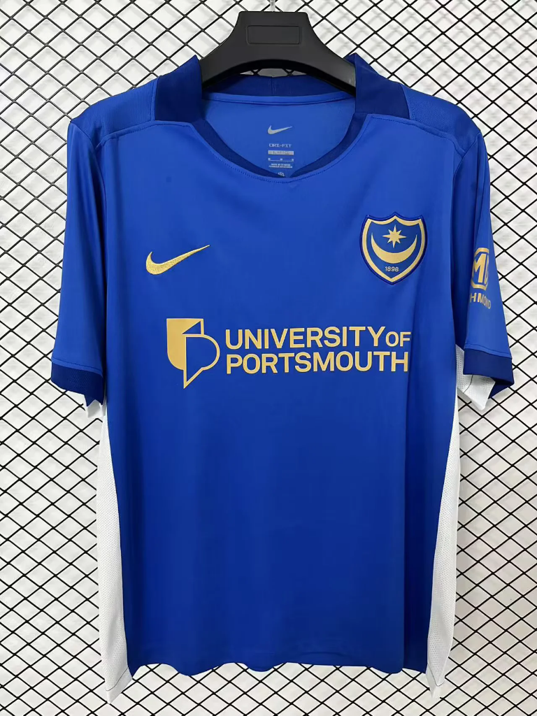 Portsmouth 26/27 Blue/White/Gold Home Jersey