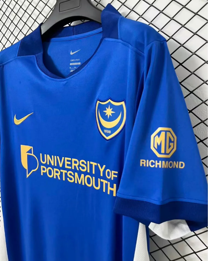 Portsmouth 26/27 Blue/White/Gold Home Jersey