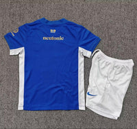 Portsmouth 26/27 Blue/White/Gold Home Kids Jersey Set
