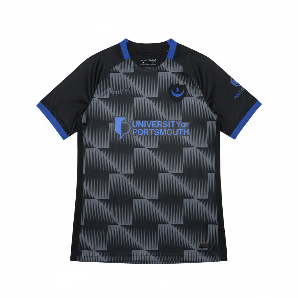 Portsmouth 26/27 Striking Black and Gray Third Jersey