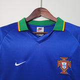 Portugal 1998 Vintage Retro Blue Away Jersey