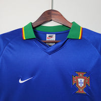 Portugal 1998 Vintage Retro Blue Away Jersey