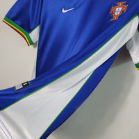 Portugal 1998 Vintage Retro Blue Away Jersey