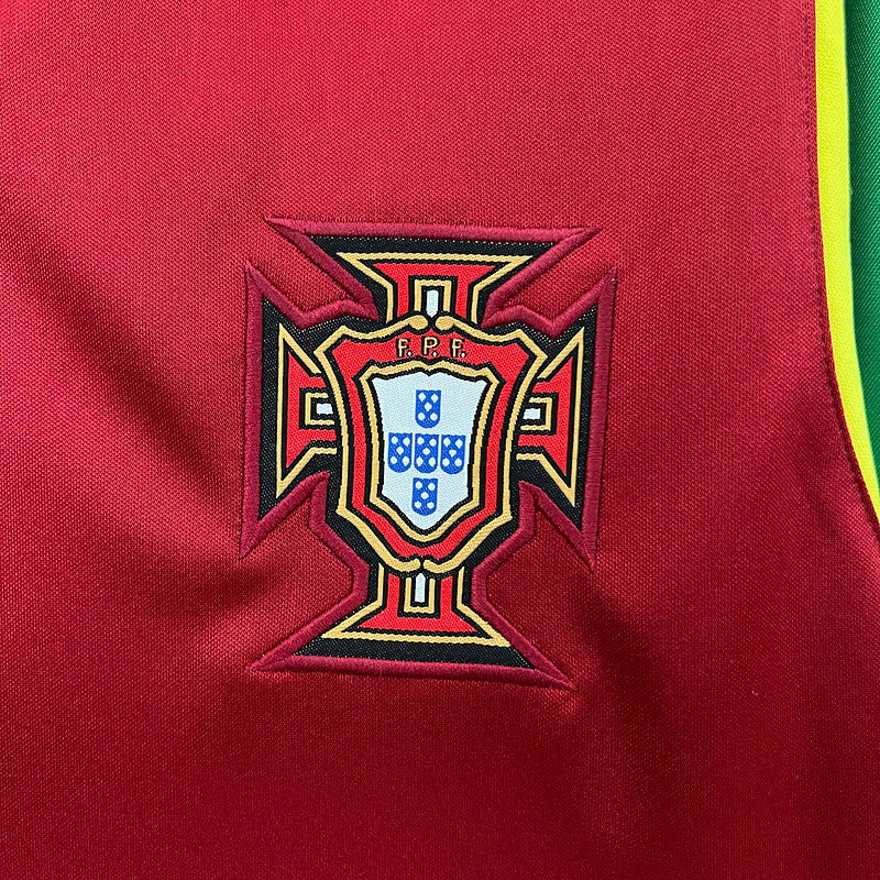 Portugal 1998 Vintage Retro Red/Green Home Jersey