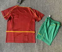 Portugal 2002 Vintage Retro Home Kids Jersey Set