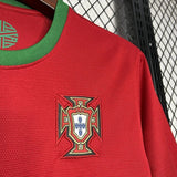 Portugal 2012 Vintage Retro Red with Green Trim Home Jersey