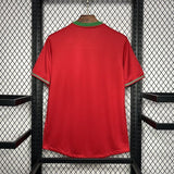 Portugal 2012 Vintage Retro Red with Green Trim Home Jersey