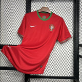 Portugal 2012 Vintage Retro Red with Green Trim Home Jersey