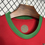 Portugal 2012 Vintage Retro Red with Green Trim Home Jersey