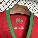 Portugal 2012 Vintage Retro Red with Green Trim Home Jersey