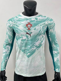 Portugal 2026 Blue/White Away Long Sleeve Player Version Jersey