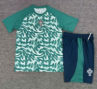 Portugal 2026 Green/White Pre-Matcn Kids Jersey Set