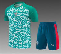 Portugal 2026 Green/White Pre-Matcn Kids Jersey Set