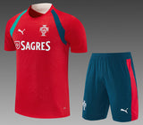 Portugal 2026 Red/Dark Blue/Green Training Kids Jersey Set