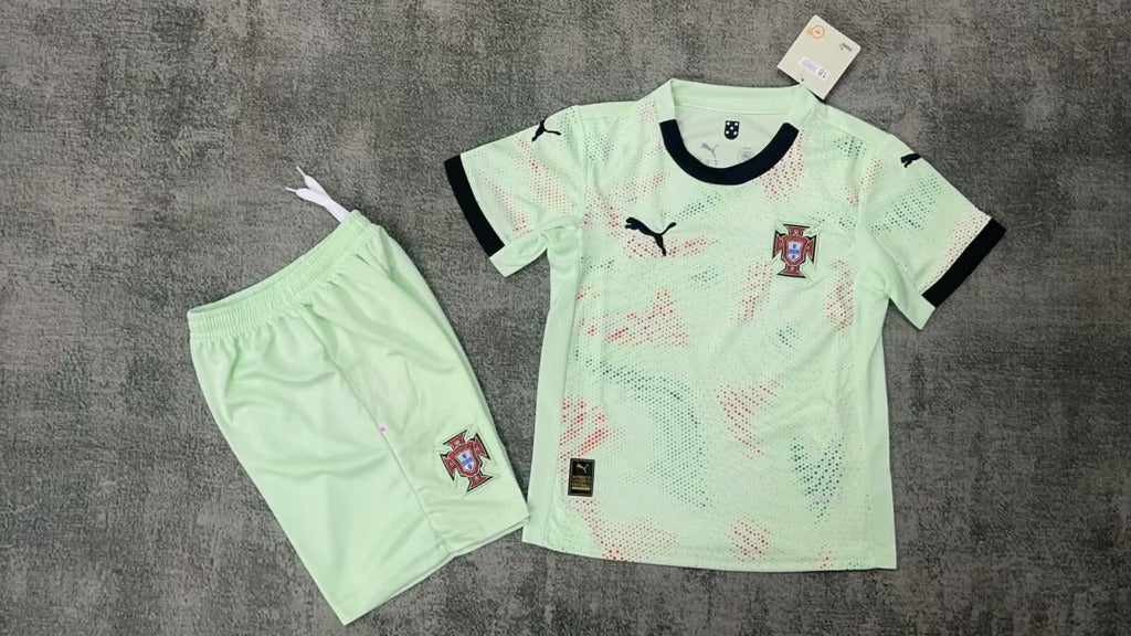 Portugal 25/26 Away  Kids Green Jersey Set
