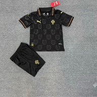 Portugal 25/26 Black Away Kids Jersey Set