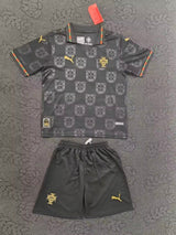 Portugal 25/26 Black Away Kids Jersey Set