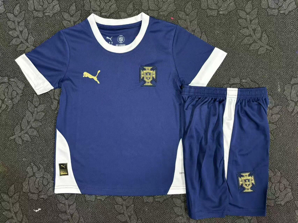 Portugal 25/26 Blue/White Training Kids Jersey Set