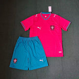 Portugal 25/26 Red/Blue Home Kids Jersey Set
