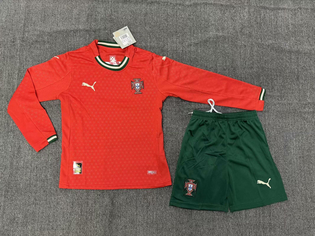 Portugal 25/26 Red Home Kids Jersey Set