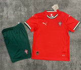Portugal 25/26 Red Home Kids Jersey Set