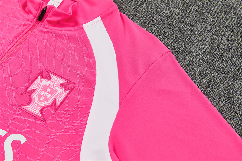 Portugal 26/27 Pink/White/Black Training Tracksuit Set