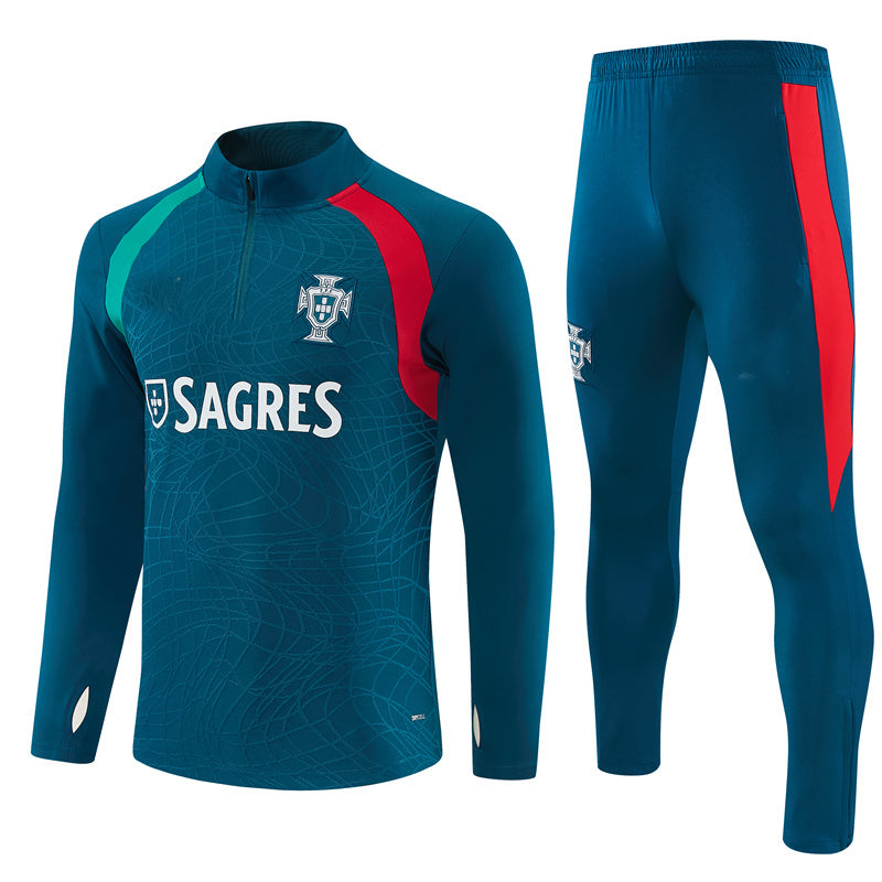 Portugal 26/27 Teal-Blue/Red/Green Training Tracksuit Set