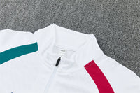 Portugal 26/27 White and Green with Red Shoulder Training Tracksuit Set
