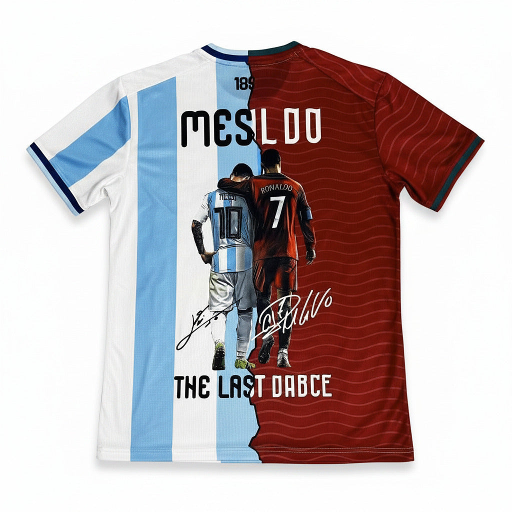 Portugal and Argentina 26/27 Red/Blue/White MESSI and RONALDO Jersey