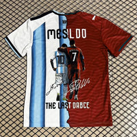Portugal and Argentina 26/27 Red/Blue/White MESSI and RONALDO Jersey