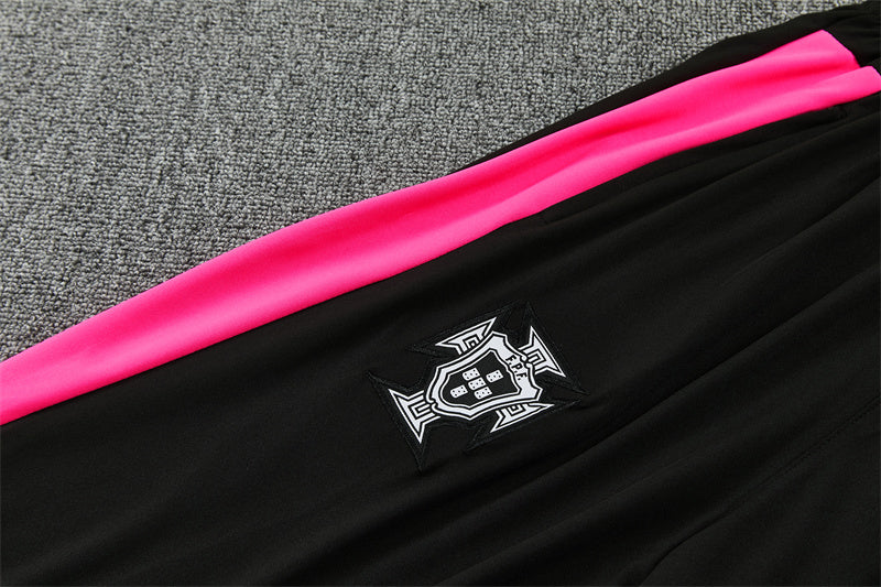 Portuguese 2627 Black/Pink Training Tracksuit Set