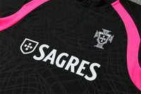Portuguese 2627 Black/Pink Training Tracksuit Set